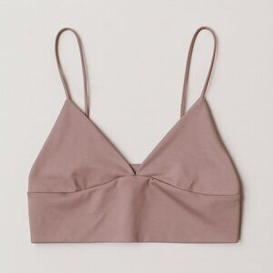 mauve ruched crop tank